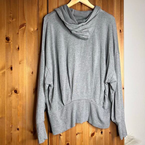 Athleta Balance Full Zip Up Hoodie Sweatshirt Women’s 1X Gray Athleisure Workout - Picture 10 of 11